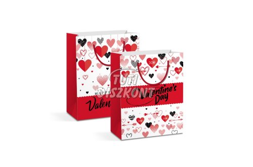 Ajándéktasak papír 114x64x146mm Valentine"s day 58305, 1 db