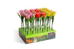 LED-es szolár tulipánlámpa 31cm sárga/piros/rózsaszín(11750), 1 db