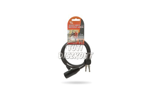 Kerékpár sodrony lakat 8mm*100cm 2db kulccsal 57076, 1 db
