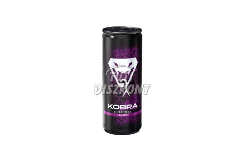 Kobra energiaital áfonya fémdobozos (DRS), 250 ML