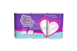 Violeta háztartási papírtörlő Love 3réteg 3tek., 3 TEK