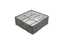 Szövet tárolódoboz 32x32x12cm 8zseb-szürke(BW2078), 1 DB