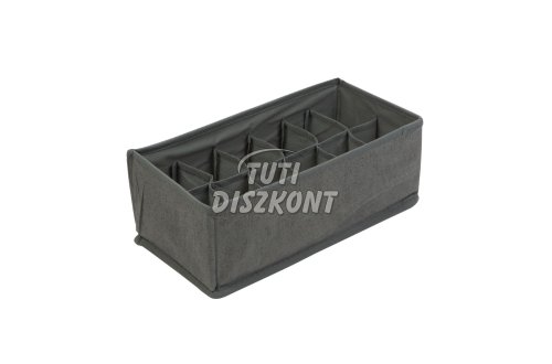 Szövet tárolódoboz 32x16x11cm 12zseb-szürke BW2079, 1 DB