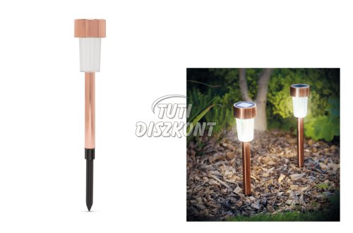 LED-es kültéri szolár lámpa rozéarany 11702C, 1 DB