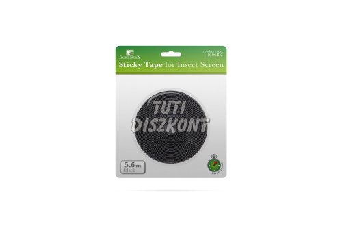 Öntapadós szúnyogháló-rögzítőszalag fekete 5,6m 11606BK, 1 db