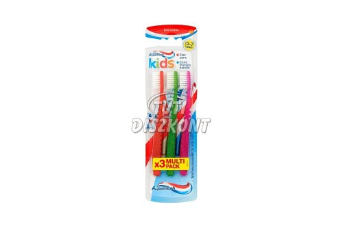 Aquafresh fogkefe gyerek triopack Flex Zone Soft 0-7, 1 db