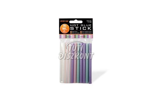 Ragasztórúd 7mmx100mm gyöngyházfényű színes 20db/cs 11116B, 1 CS