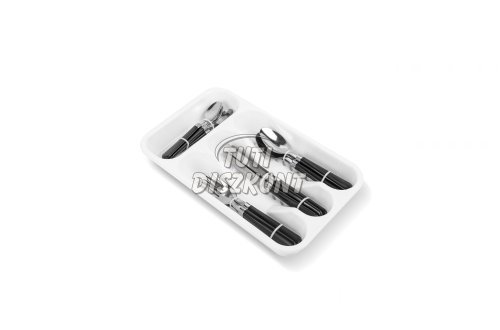Evőeszköz készlet tartóval fekete 16 részes BW1021A, 1 DB