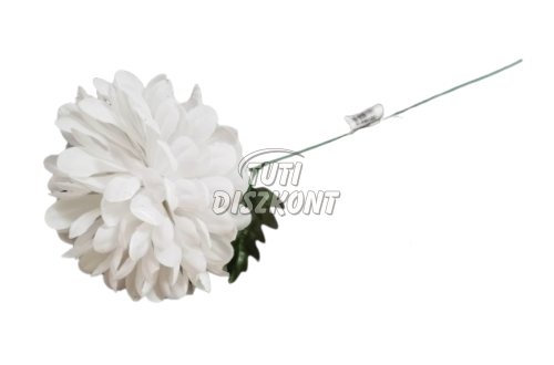 Művirág szálas krizantém közepes 15cm fehér, 1 db