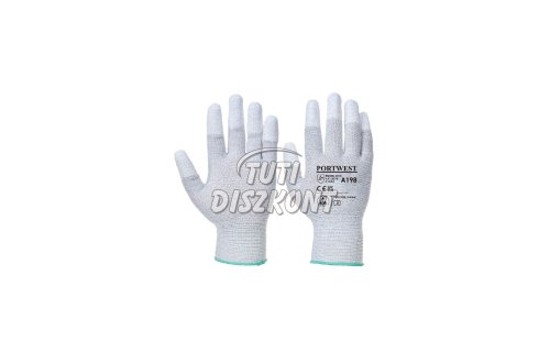 Portwest ESD ujjvég bevont szürke védőkesztyű 10/XL A198, 1 PÁR