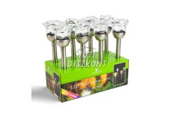 Szolár lámpa leszúrható rózsa 1RGB LED 8x36,5cm(11774), 1 DB