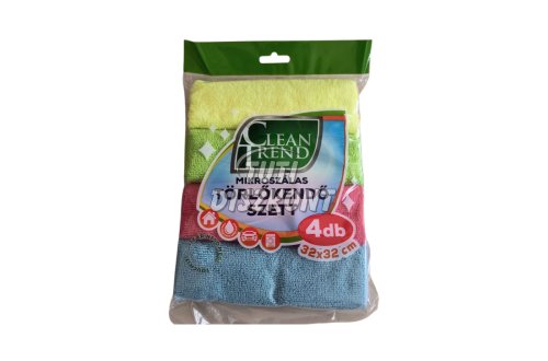 Clean Trend Mikroszálas törlőkendő szett 4 db, 1 CS