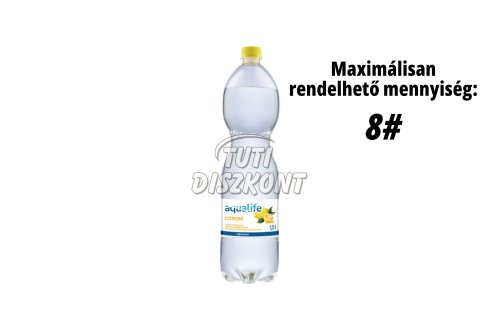 Aqualife ízesített ásványvíz szénsavas 1,5l citrom DRS, 1.5 L