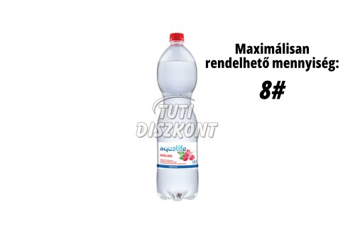 Aqualife ízesített ásványvíz szénsavas 1,5l málna DRS, 1.5 L