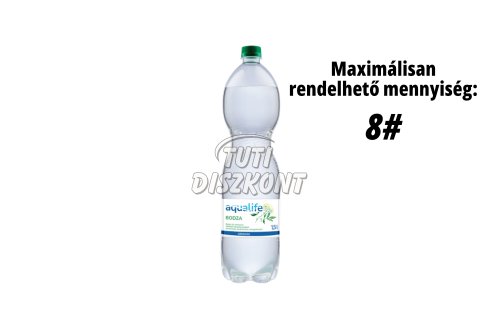Aqualife ízesített ásványvíz szénsavas 1,5l bodza DRS, 1.5 L