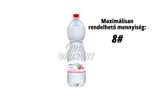 Aqualife ízesített ásványvíz szénsavmentes 1,5l málna DRS, 1.5 L