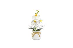 Műnövény dekoráció orchidea fehér 20x9cm(11889B), 1 DB