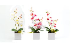 Műnövény dekoráció orchidea 3féle 37cm(11902), 1 DB