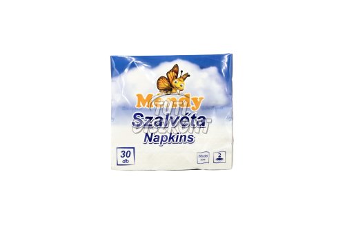 Mendy prémium szalvéta mintás 2 rétegű 38x38cm, 30 db