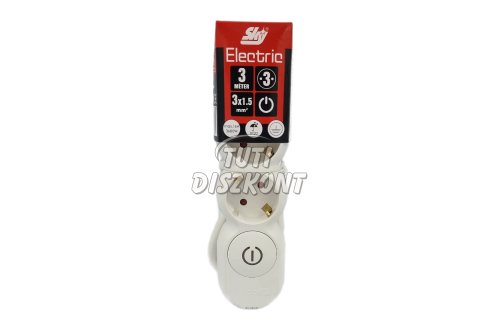 Sky Electric 3as védőér.házt.elosztó 3m vil.kapcs.KF-03CK-3m, 1 db