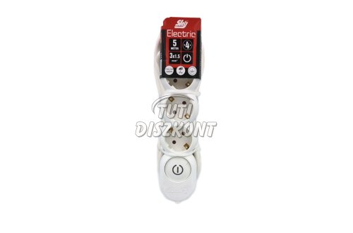 Sky Electric 4es védőér.házt.elosztó 5m vil.kapcs.KF-04CK-5m, 1 db
