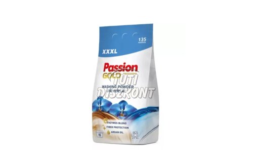 Passion Gold mosópor 8,1 kg Universal Argán olaj 135 mosás, 8.1 KG