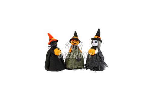 Halloween-i dekoráció szellem,macska,tökfej 21cm 56578, 1 db