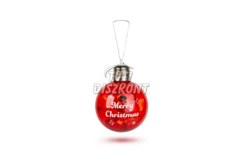 Karácsonyi LED-es gömb RGB LED átlátszó műanyag 8cm 59747A, 1 DB