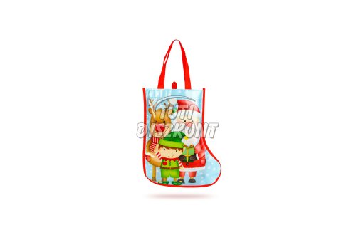 Karácsonyi ajándéktáska csizma 33cm kék 59713A, 1 db