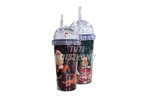 Shaker pohár gömb tetővel karácsonyi 600ml 17547, 1 db