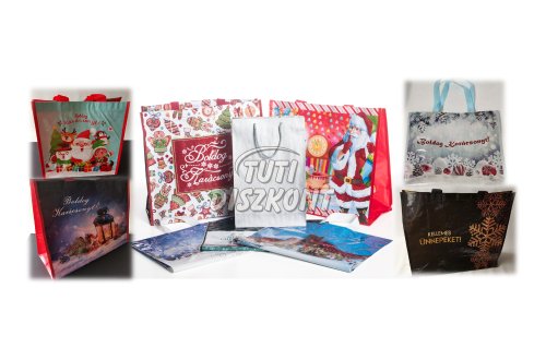 Everypack szőtt táska 43x19x38cm karácsonyi több minta, 1 DB