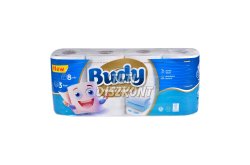 Budy WC papír 3 rétegű 8 tekercses Soft, 8 tek
