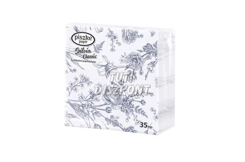 Szilvia Classic szalvéta 2r. Fekete 33X33cm, 35 DB