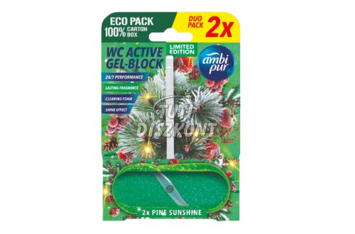 Ambi Pur aktív wc gél block 2x45g Pine Sunshine, 90 G