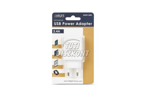 USB hálózati adapter 55039-2WH, 1 db
