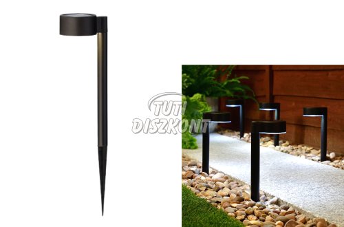 Leszúrható szolár lámpa 1 LED fekete 31,5x7x9,5cm 11705, 1 DB