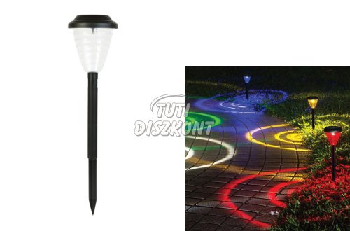Leszúrható szolár lámpa RGB LED 9x36cm színváltós 13004, 1 DB