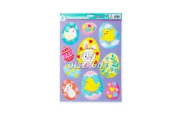 Húsvéti ablak matrica csillámos tojás 43x30cm(57958A), 1 db