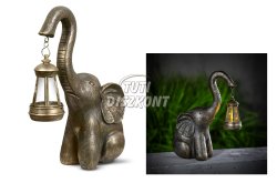 LED-es szolár lámpa elefánt melegfehér műanyag(11267), 1 DB