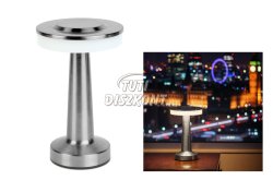 Asztali lámpa ezüst színű állítható színhőm,fényerő(12500B), 1 DB