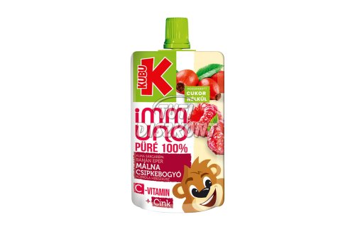 Kubu Immuno 100% gyümölcspüré málna-csipkebogyó, 100 g