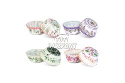 Muffin papír szett tavaszi 100db(25x4szín)7x5x3,2cm(57169A), 1 CS