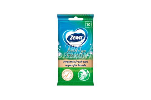 Zewa Fresh to go nedves kéz és arctörlő kendő Protect 10db, 10 db