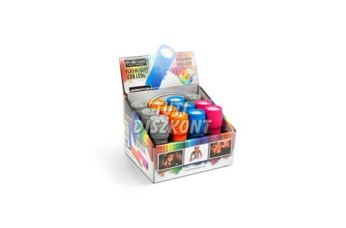 LED-es színes elemlámpa ajándék elemmel! 18605C, 1 db