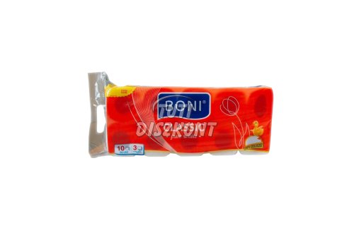 BONI WC papír 10 tekercses 3 rétegű 76 lapos, 10 tek