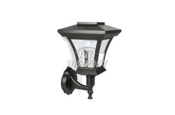 LED-es szolár lámpa fali 21x21cm 8LED fekete 11404A, 1 DB