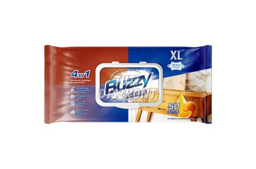 Buzzy nedves törlőkendő Bútorra orange, 50 db