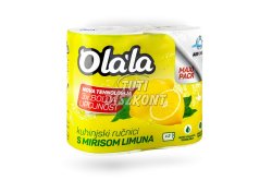 Olala kéztörlő 100lap maxi 3réteg 2tekercs Citrom, 2 TEK