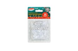 Tapadókorongos fényfüzér rögzítő 20mm 20db 58852, 20 db