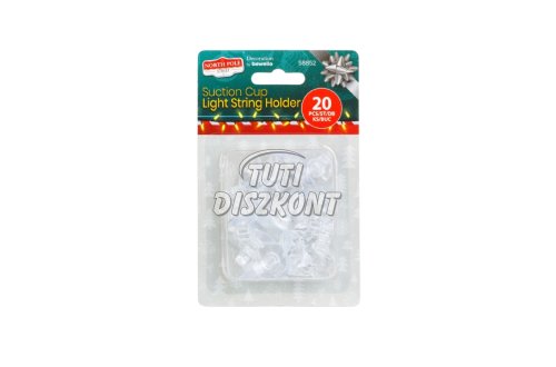 Tapadókorongos fényfüzér rögzítő 20mm 20db 58852, 20 db